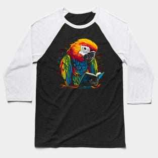 Parrot Reads Book Baseball T-Shirt